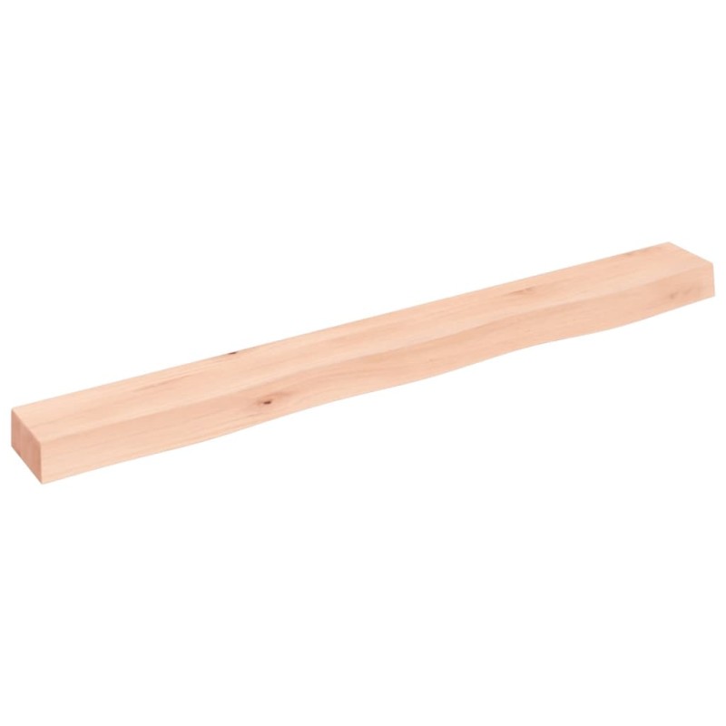 vidaXL Wandregal 100x10x6 cm Massivholz Eiche Unbehandelt vidaXL Wandregal 100x10x6 cm Massivholz Eiche Unbehandelt