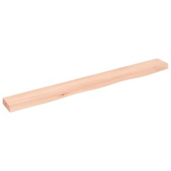 vidaXL Wandregal 100x10x4 cm Massivholz Eiche Unbehandelt