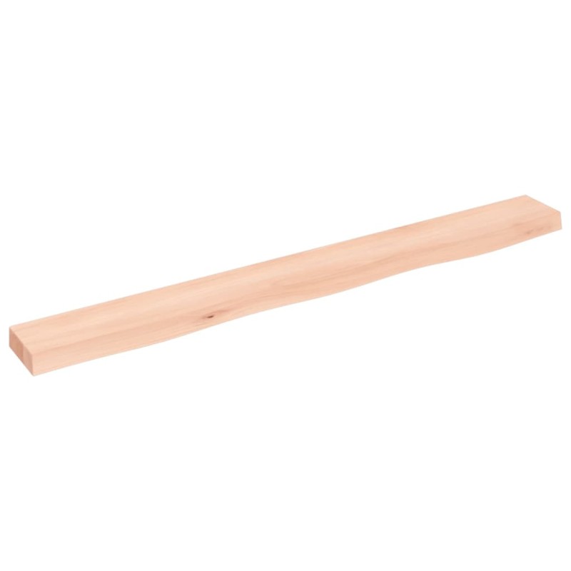 vidaXL Wandregal 100x10x4 cm Massivholz Eiche Unbehandelt vidaXL Wandregal 100x10x4 cm Massivholz Eiche Unbehandelt