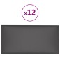 Wandpaneele 12 Stk. Grau 30x15 cm Kunstleder 0,54 m² Wandpaneele 12 Stk. Grau 30x15 cm Kunstleder 0,54 m²
