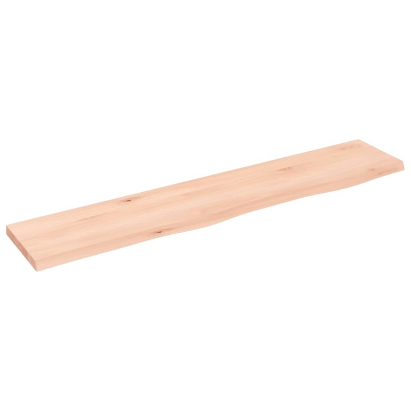 vidaXL Wandregal 100x20x2 cm Massivholz Eiche Unbehandelt vidaXL Wandregal 100x20x2 cm Massivholz Eiche Unbehandelt