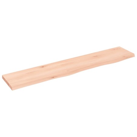 vidaXL Wandregal 100x20x2 cm Massivholz Eiche Unbehandelt