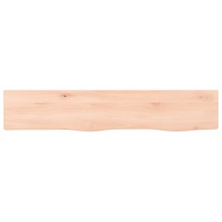 vidaXL Wandregal 100x20x2 cm Massivholz Eiche Unbehandelt