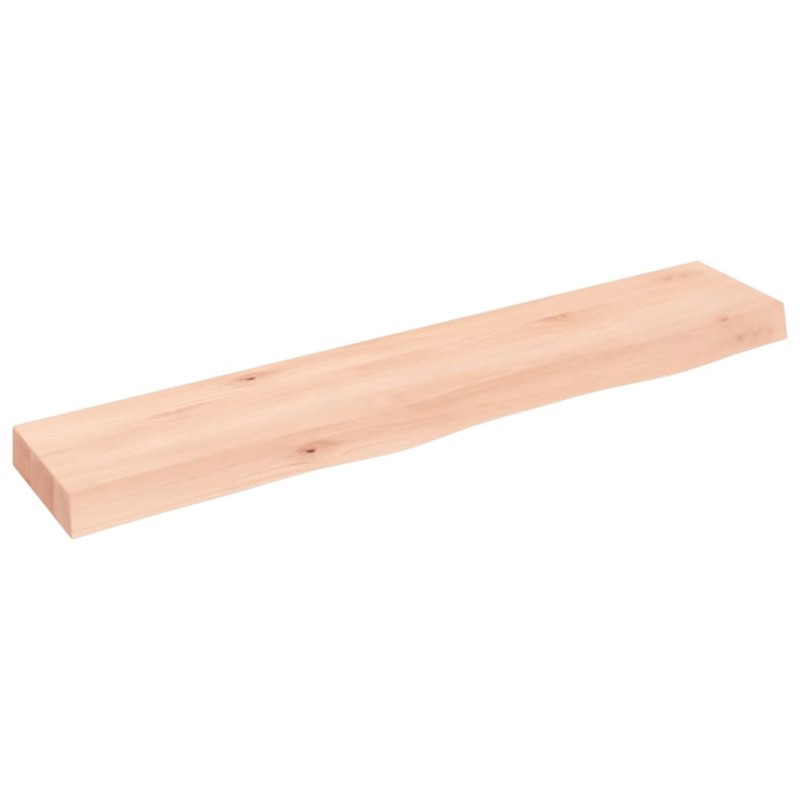 vidaXL Wandregal 100x20x6 cm Massivholz Eiche Unbehandelt vidaXL Wandregal 100x20x6 cm Massivholz Eiche Unbehandelt