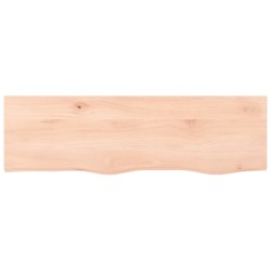 vidaXL Wandregal 100x30x2 cm Massivholz Eiche Unbehandelt