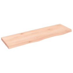 vidaXL Wandregal 100x30x(2-4) cm Massivholz Eiche Unbehandelt