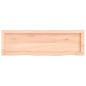 vidaXL Wandregal 100x30x(2-4) cm Massivholz Eiche Unbehandelt vidaXL Wandregal 100x30x(2-4) cm Massivholz Eiche Unbehandelt