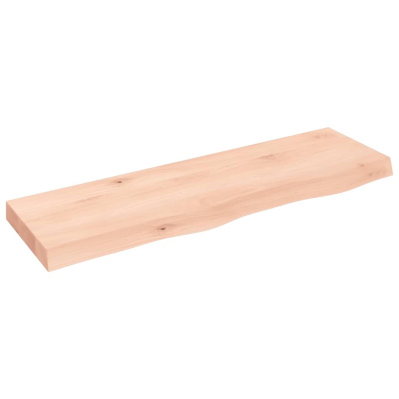 vidaXL Wandregal 100x30x6 cm Massivholz Eiche Unbehandelt vidaXL Wandregal 100x30x6 cm Massivholz Eiche Unbehandelt