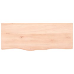 vidaXL Wandregal 100x40x4 cm Massivholz Eiche Unbehandelt