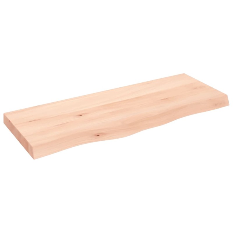 vidaXL Wandregal 100x40x6 cm Massivholz Eiche Unbehandelt vidaXL Wandregal 100x40x6 cm Massivholz Eiche Unbehandelt