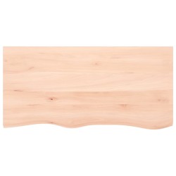 vidaXL Wandregal 100x50x2 cm Massivholz Eiche Unbehandelt