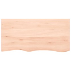 vidaXL Wandregal 100x50x4 cm Massivholz Eiche Unbehandelt