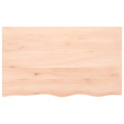 vidaXL Wandregal 100x60x2 cm Massivholz Eiche Unbehandelt