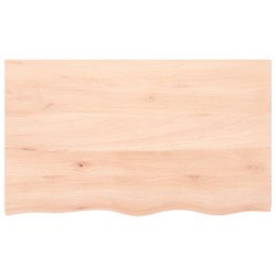 vidaXL Wandregal 100x60x(2-6) cm Massivholz Eiche Unbehandelt