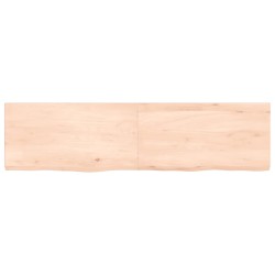vidaXL Wandregal 120x30x4 cm Massivholz Eiche Unbehandelt