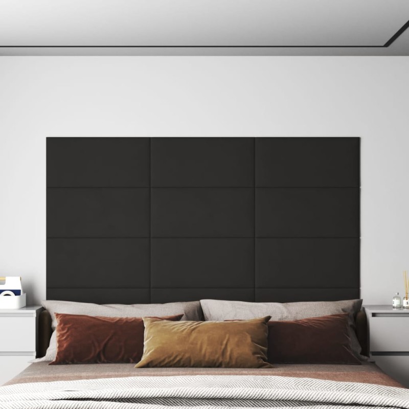 Wandpaneele 12 Stk. Schwarz 60x30 cm Samt 2,16 m² Wandpaneele 12 Stk. Schwarz 60x30 cm Samt 2,16 m²