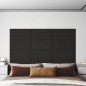 Wandpaneele 12 Stk. Schwarz 60x30 cm Samt 2,16 m² Wandpaneele 12 Stk. Schwarz 60x30 cm Samt 2,16 m²