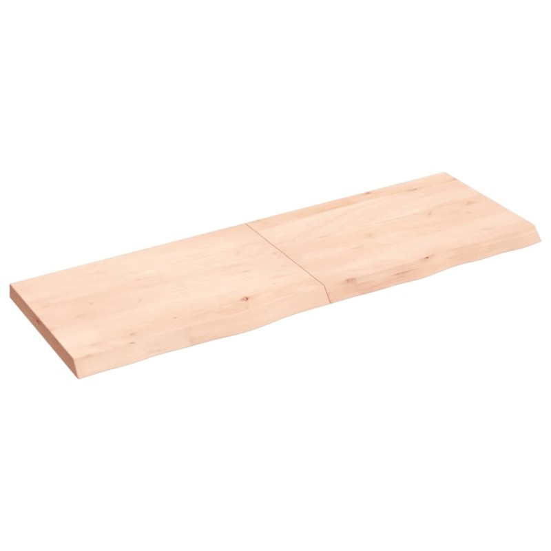 vidaXL Wandregal 120x40x4 cm Massivholz Eiche Unbehandelt vidaXL Wandregal 120x40x4 cm Massivholz Eiche Unbehandelt