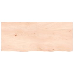 vidaXL Wandregal 120x50x4 cm Massivholz Eiche Unbehandelt