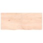 vidaXL Wandregal 120x50x4 cm Massivholz Eiche Unbehandelt