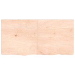 vidaXL Wandregal 120x60x4 cm Massivholz Eiche Unbehandelt