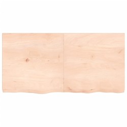 vidaXL Wandregal 120x60x6 cm Massivholz Eiche Unbehandelt