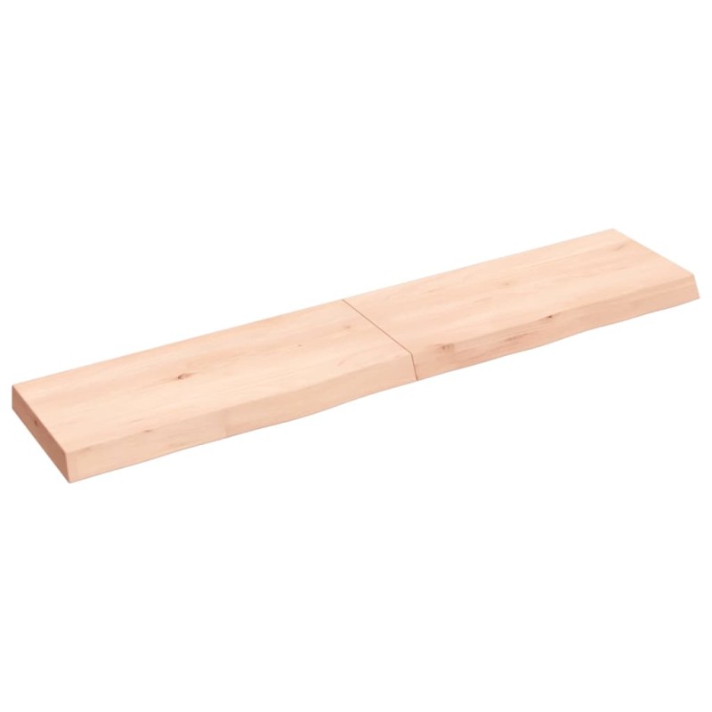 vidaXL Wandregal 140x30x6 cm Massivholz Eiche Unbehandelt vidaXL Wandregal 140x30x6 cm Massivholz Eiche Unbehandelt