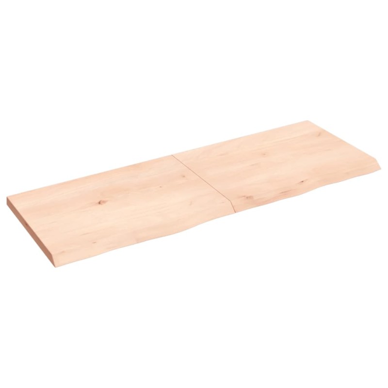 vidaXL Wandregal 140x50x4 cm Massivholz Eiche Unbehandelt vidaXL Wandregal 140x50x4 cm Massivholz Eiche Unbehandelt