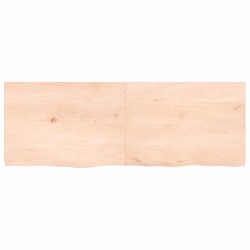 vidaXL Wandregal 140x50x4 cm Massivholz Eiche Unbehandelt