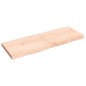 vidaXL Wandregal 140x50x6 cm Massivholz Eiche Unbehandelt vidaXL Wandregal 140x50x6 cm Massivholz Eiche Unbehandelt