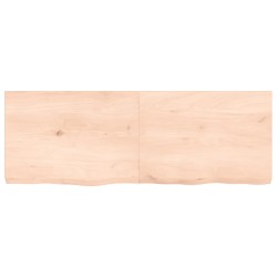 vidaXL Wandregal 140x50x6 cm Massivholz Eiche Unbehandelt