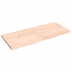 vidaXL Wandregal 140x60x4 cm Massivholz Eiche Unbehandelt