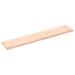 vidaXL Wandregal 160x30x4 cm Massivholz Eiche Unbehandelt