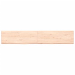 vidaXL Wandregal 160x30x4 cm Massivholz Eiche Unbehandelt