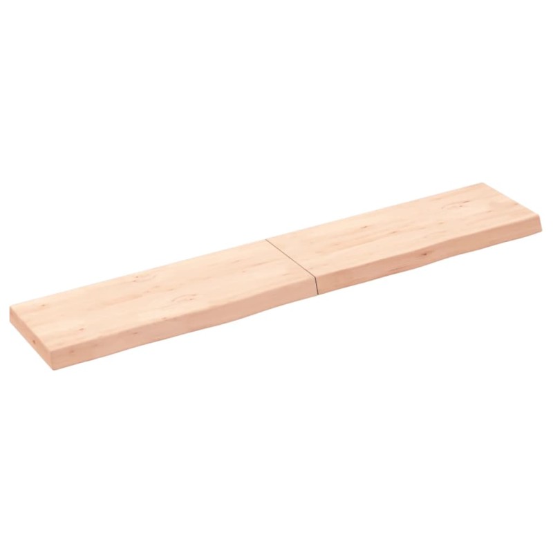 vidaXL Wandregal 160x30x(2-6) cm Massivholz Eiche Unbehandelt vidaXL Wandregal 160x30x(2-6) cm Massivholz Eiche Unbehandelt
