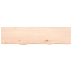 vidaXL Wandregal 160x40x4 cm Massivholz Eiche Unbehandelt