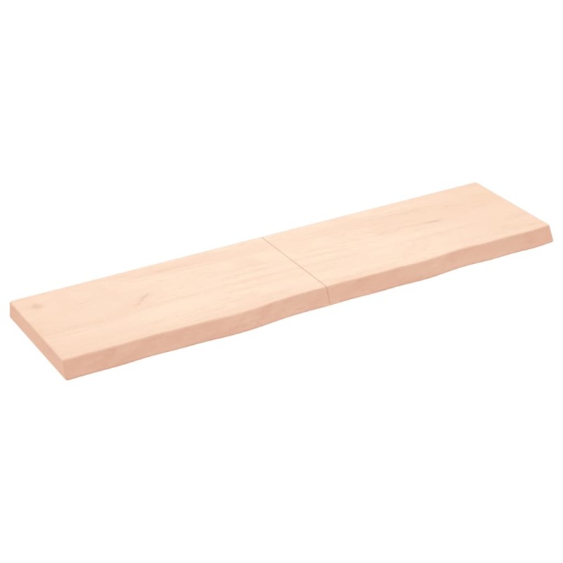 vidaXL Wandregal 160x40x6 cm Massivholz Eiche Unbehandelt vidaXL Wandregal 160x40x6 cm Massivholz Eiche Unbehandelt
