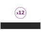 Wandpaneele 12 Stk. Schwarz 90x15 cm Stoff 1,62 m² Wandpaneele 12 Stk. Schwarz 90x15 cm Stoff 1,62 m²