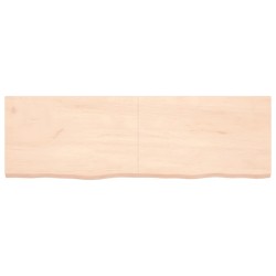 vidaXL Wandregal 160x50x4 cm Massivholz Eiche Unbehandelt