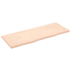 vidaXL Wandregal 160x60x(2-4) cm Massivholz Eiche Unbehandelt