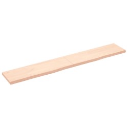 vidaXL Wandregal 180x30x(2-4) cm Massivholz Eiche Unbehandelt