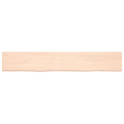 vidaXL Wandregal 180x30x(2-4) cm Massivholz Eiche Unbehandelt