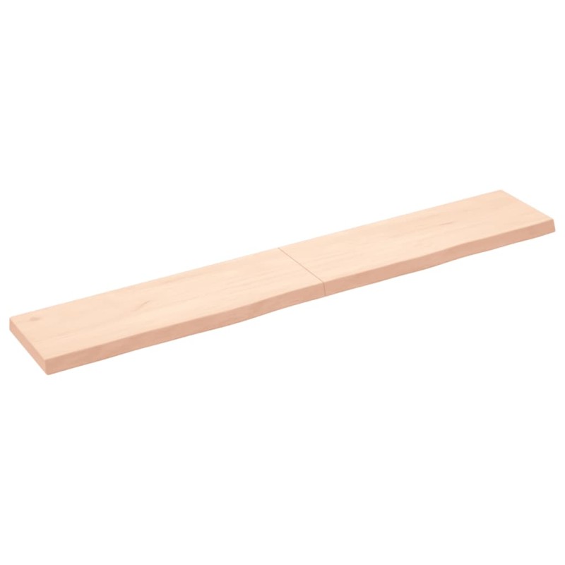 vidaXL Wandregal 180x30x6 cm Massivholz Eiche Unbehandelt vidaXL Wandregal 180x30x6 cm Massivholz Eiche Unbehandelt