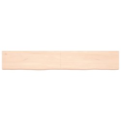 vidaXL Wandregal 180x30x6 cm Massivholz Eiche Unbehandelt