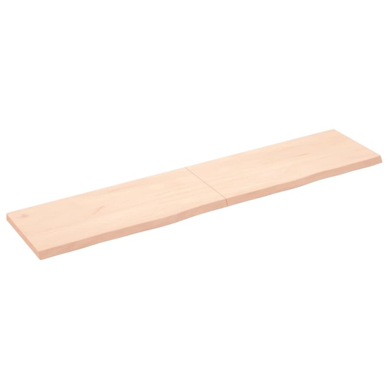 vidaXL Wandregal 180x40x4 cm Massivholz Eiche Unbehandelt vidaXL Wandregal 180x40x4 cm Massivholz Eiche Unbehandelt