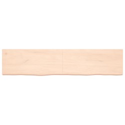 vidaXL Wandregal 180x40x6 cm Massivholz Eiche Unbehandelt