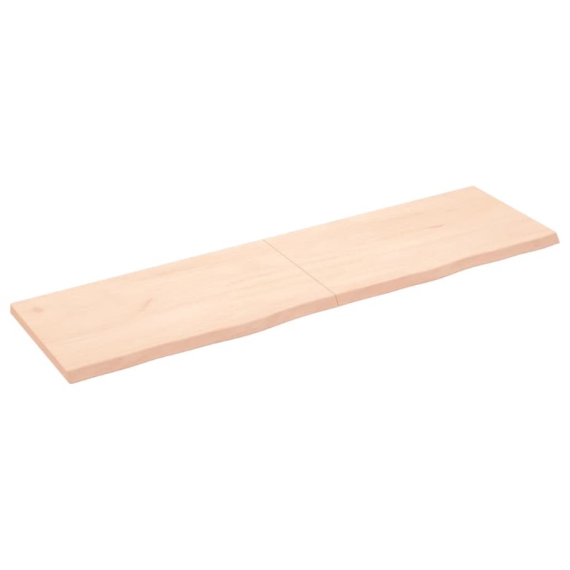 vidaXL Wandregal 180x50x4 cm Massivholz Eiche Unbehandelt vidaXL Wandregal 180x50x4 cm Massivholz Eiche Unbehandelt