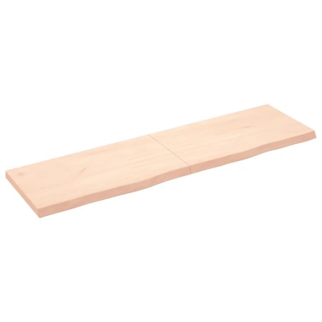 vidaXL Wandregal 180x50x6 cm Massivholz Eiche Unbehandelt