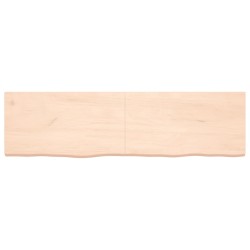 vidaXL Wandregal 180x50x6 cm Massivholz Eiche Unbehandelt