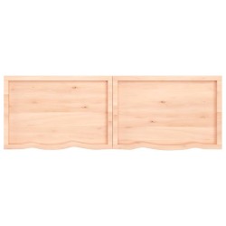 vidaXL Wandregal 180x60x4 cm Massivholz Eiche Unbehandelt